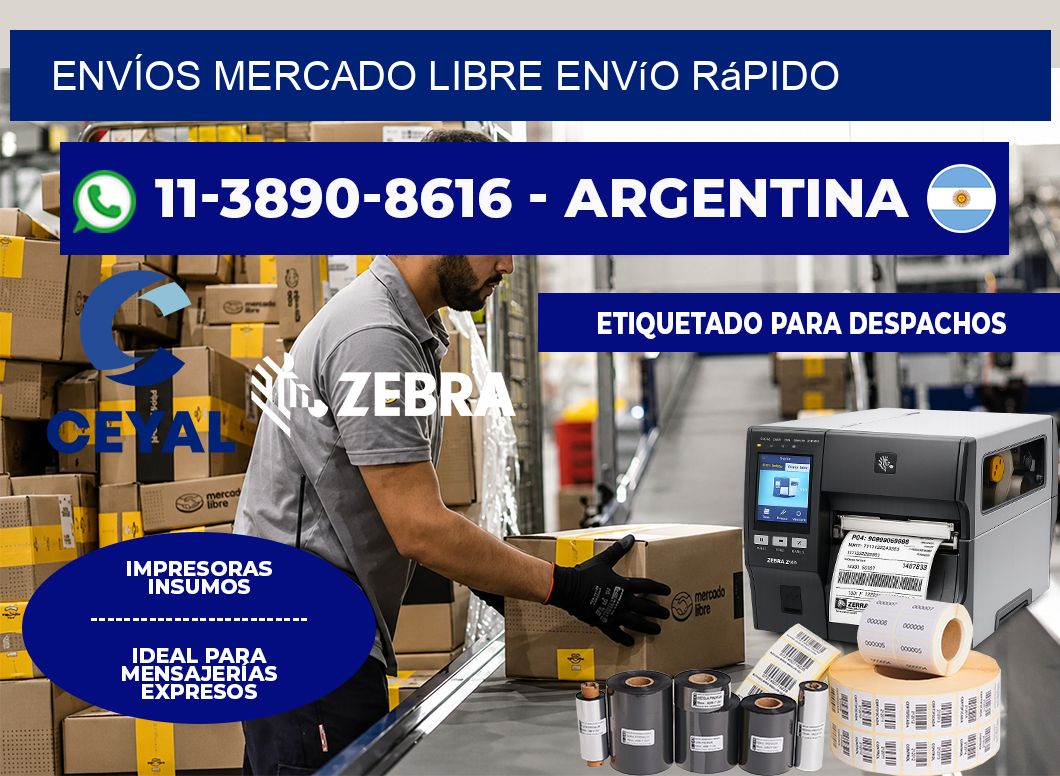 ENVÍOS MERCADO LIBRE Envío rápido