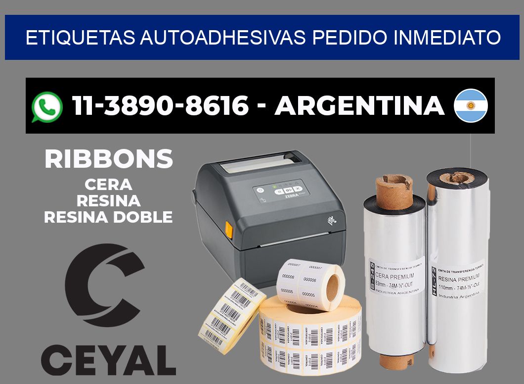 ETIQUETAS AUTOADHESIVAS Pedido inmediato