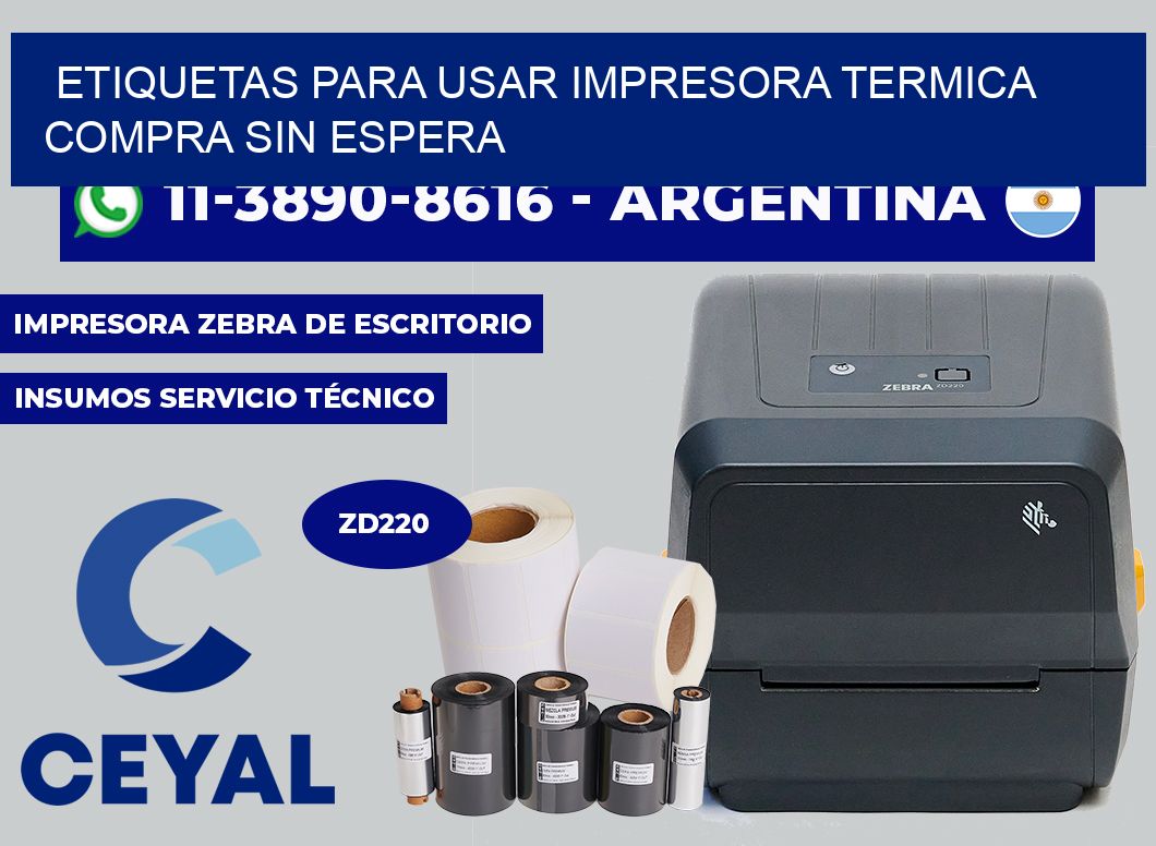 ETIQUETAS PARA USAR IMPRESORA TERMICA Compra sin espera