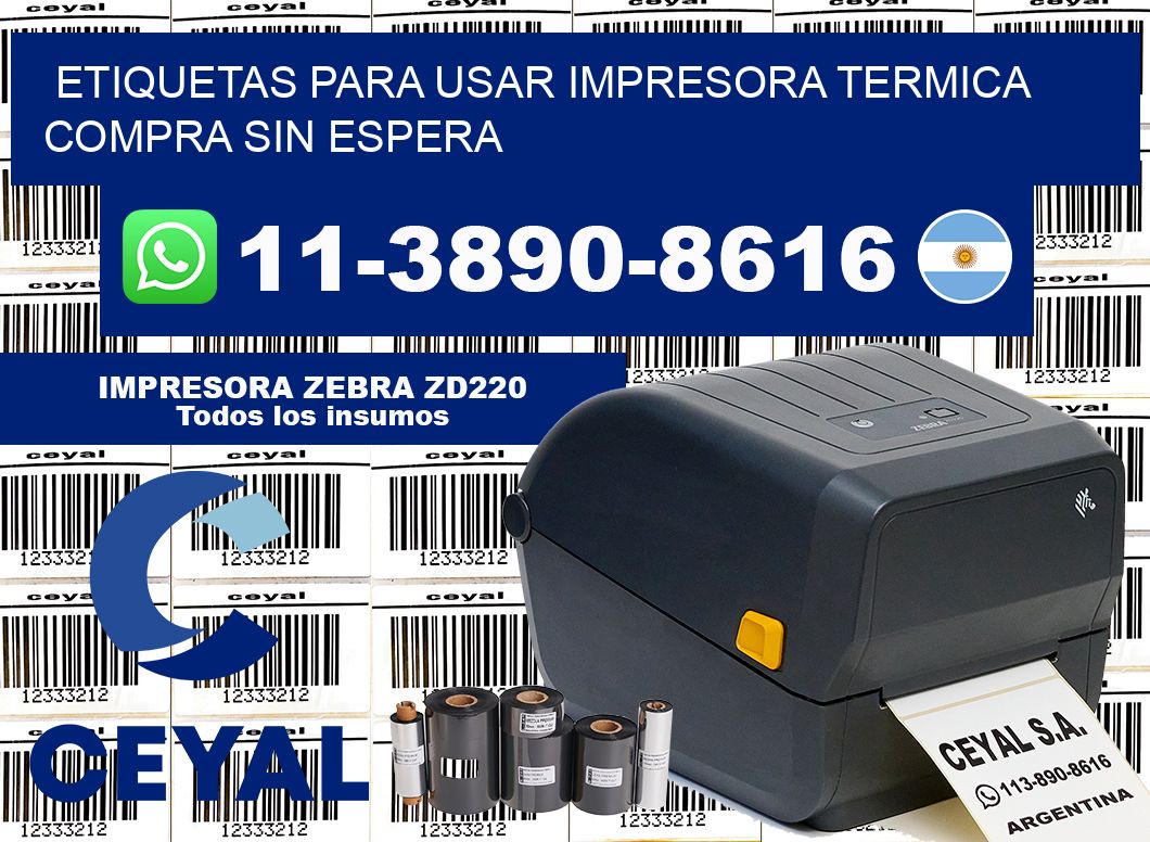 ETIQUETAS PARA USAR IMPRESORA TERMICA Compra sin espera