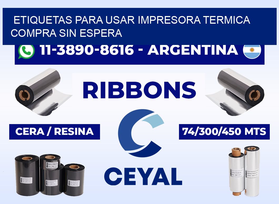 ETIQUETAS PARA USAR IMPRESORA TERMICA Compra sin espera