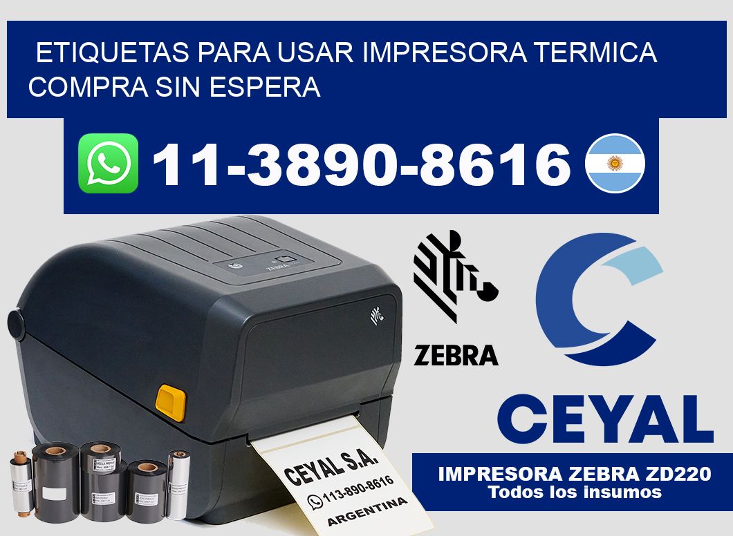 ETIQUETAS PARA USAR IMPRESORA TERMICA Compra sin espera