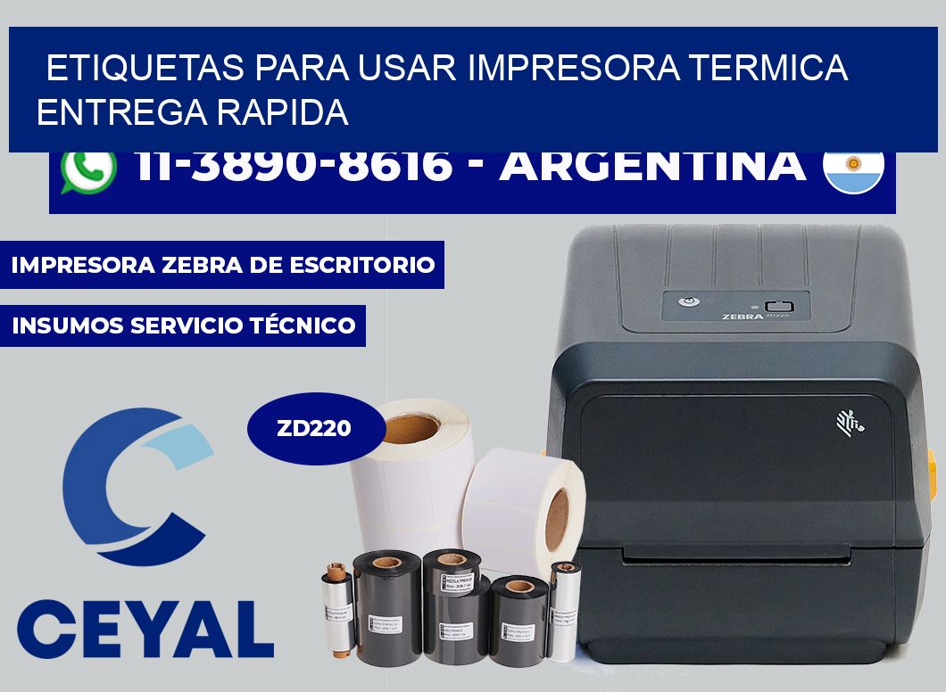 ETIQUETAS PARA USAR IMPRESORA TERMICA entrega rapida