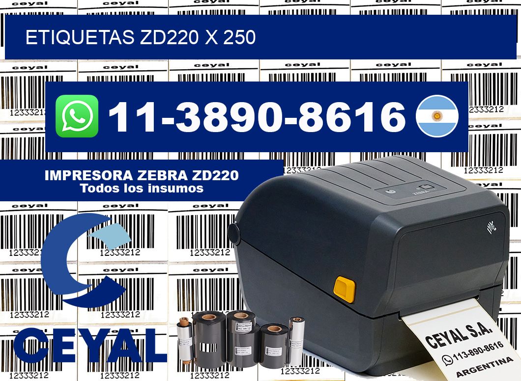 ETIQUETAS ZD220 X 250