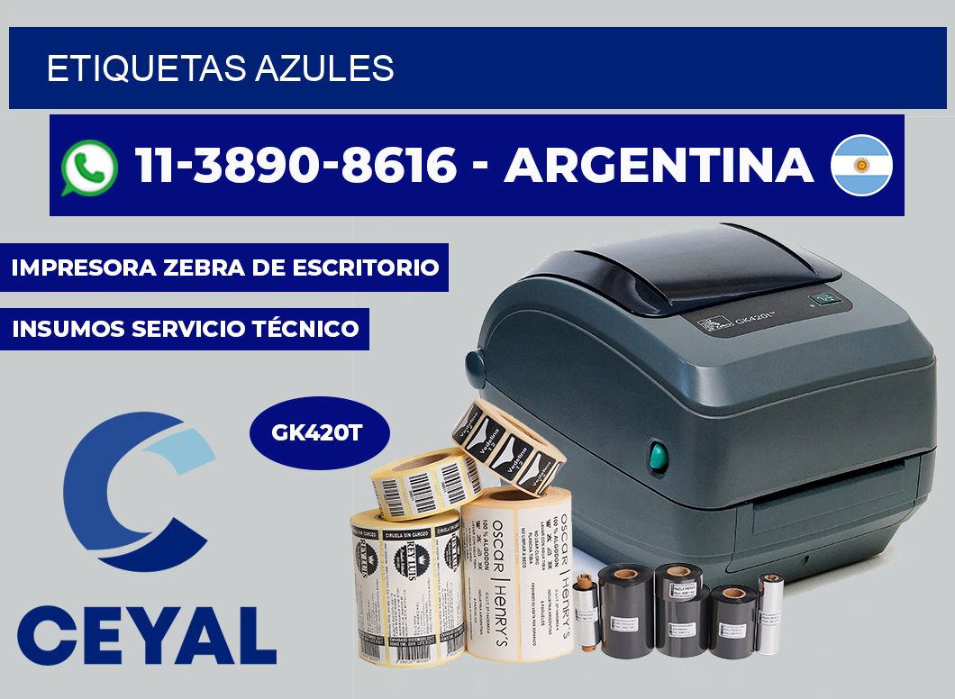 ETIQUETAS azules