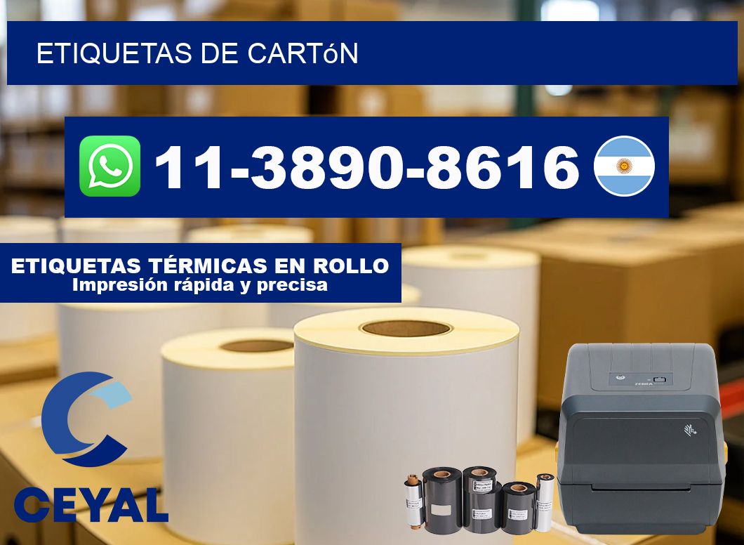 ETIQUETAS de cartón