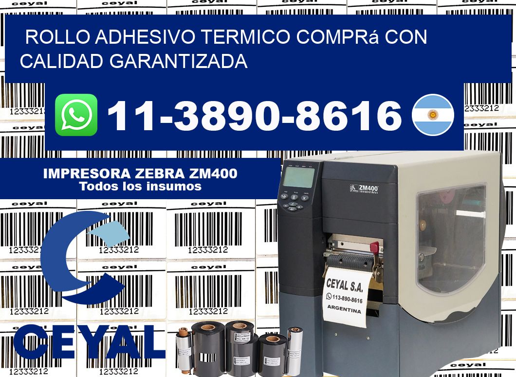 ROLLO ADHESIVO TERMICO Comprá con calidad garantizada