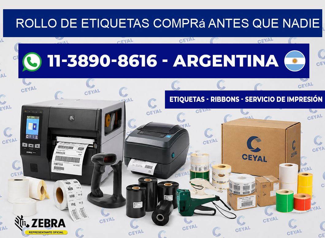 ROLLO DE ETIQUETAS Comprá antes que nadie