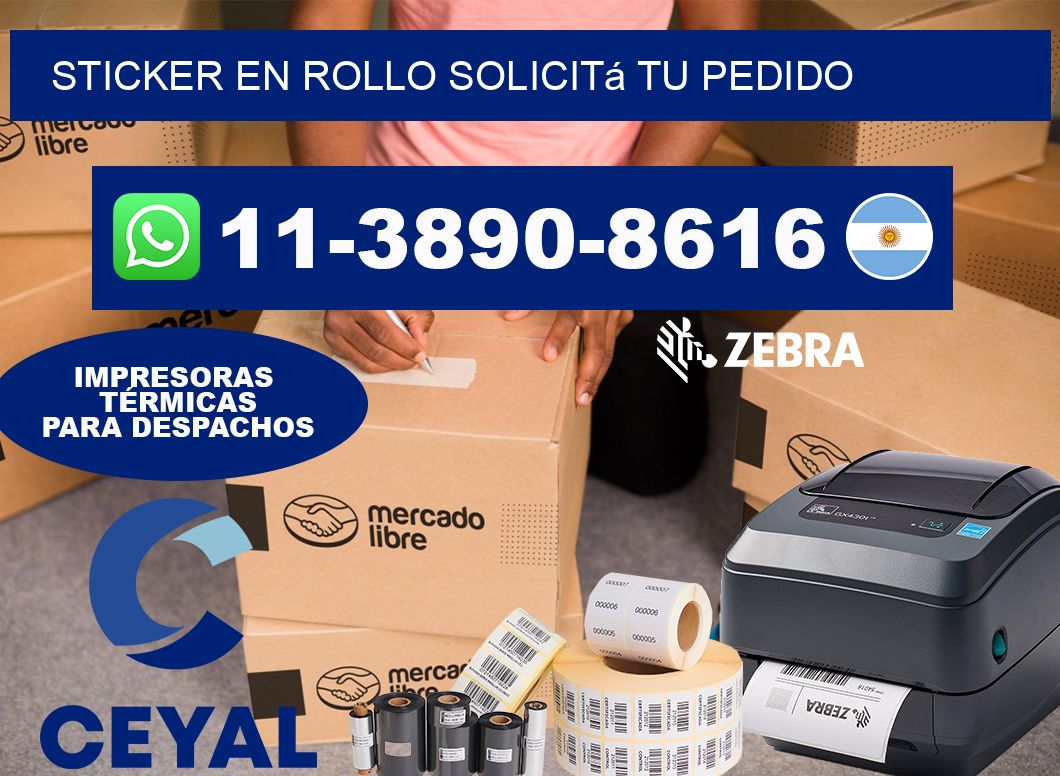STICKER EN ROLLO Solicitá tu pedido