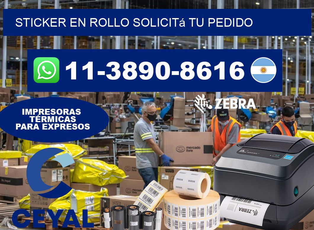 STICKER EN ROLLO Solicitá tu pedido
