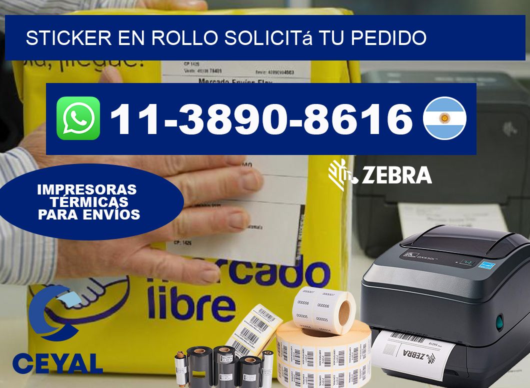STICKER EN ROLLO Solicitá tu pedido