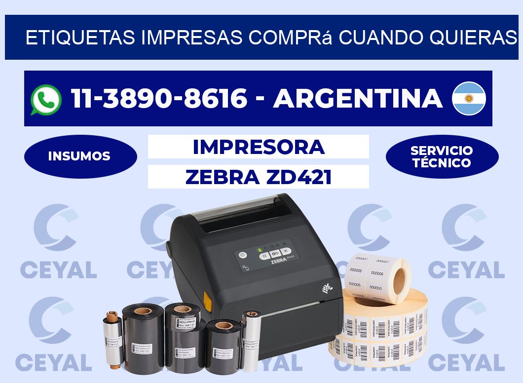 etiquetas impresas Comprá cuando quieras
