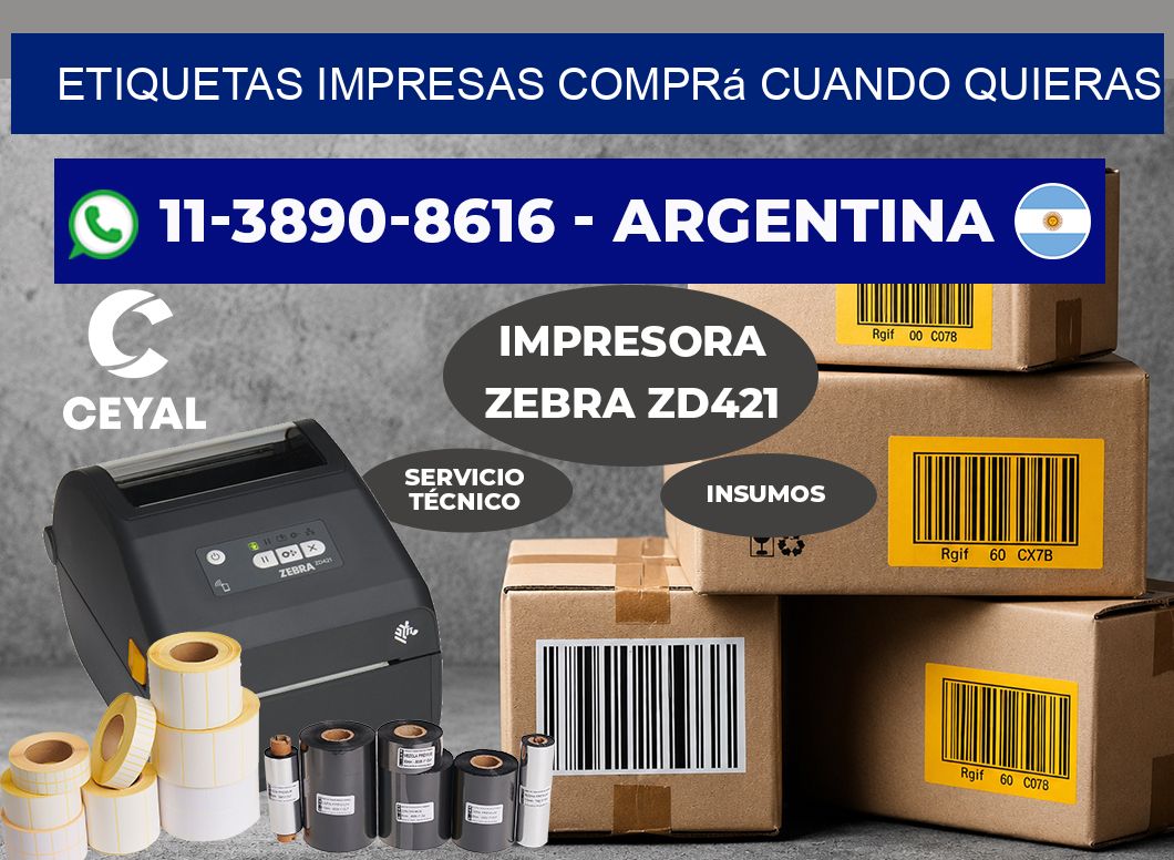 etiquetas impresas Comprá cuando quieras