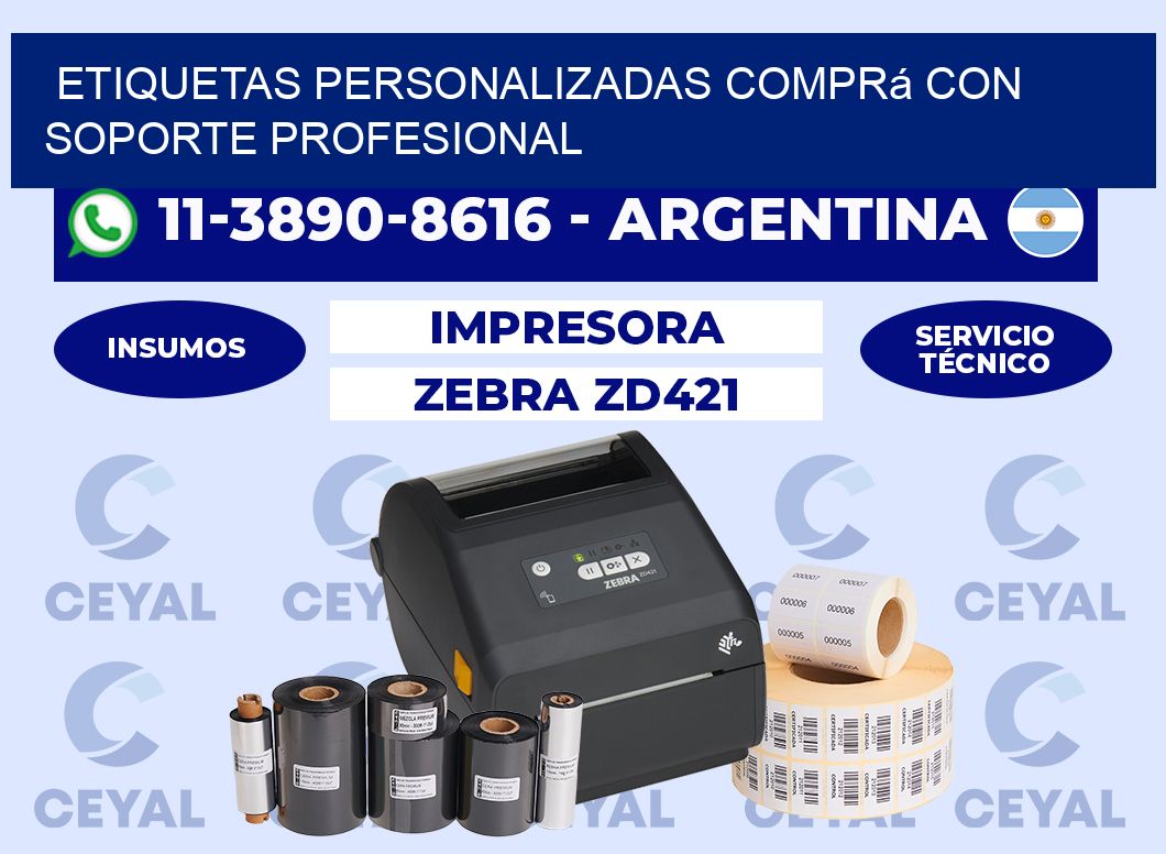 etiquetas personalizadas Comprá con soporte profesional