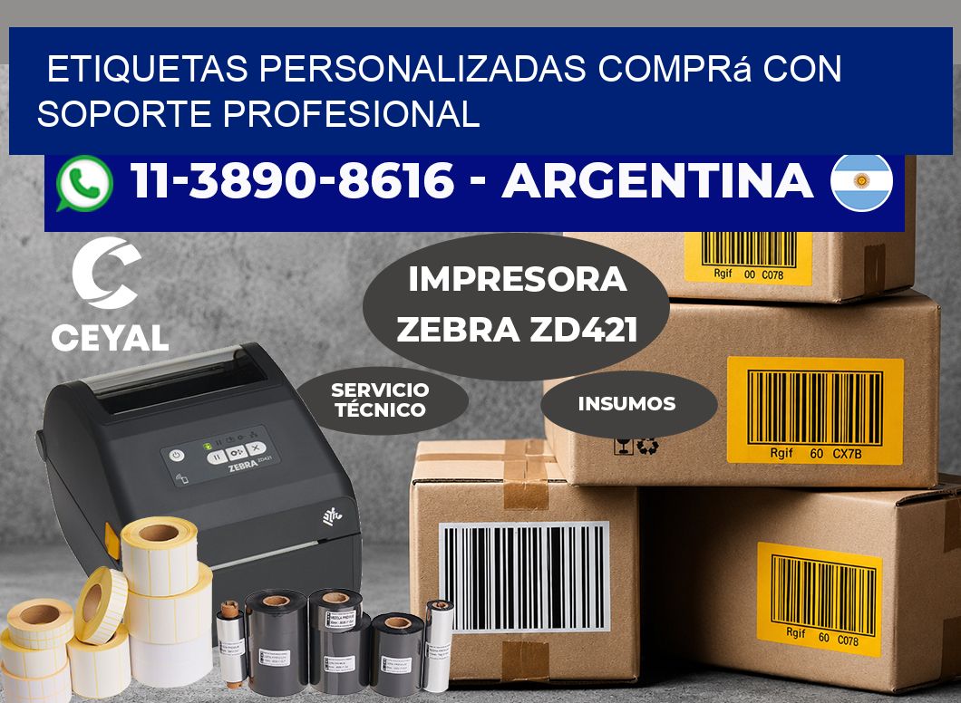 etiquetas personalizadas Comprá con soporte profesional