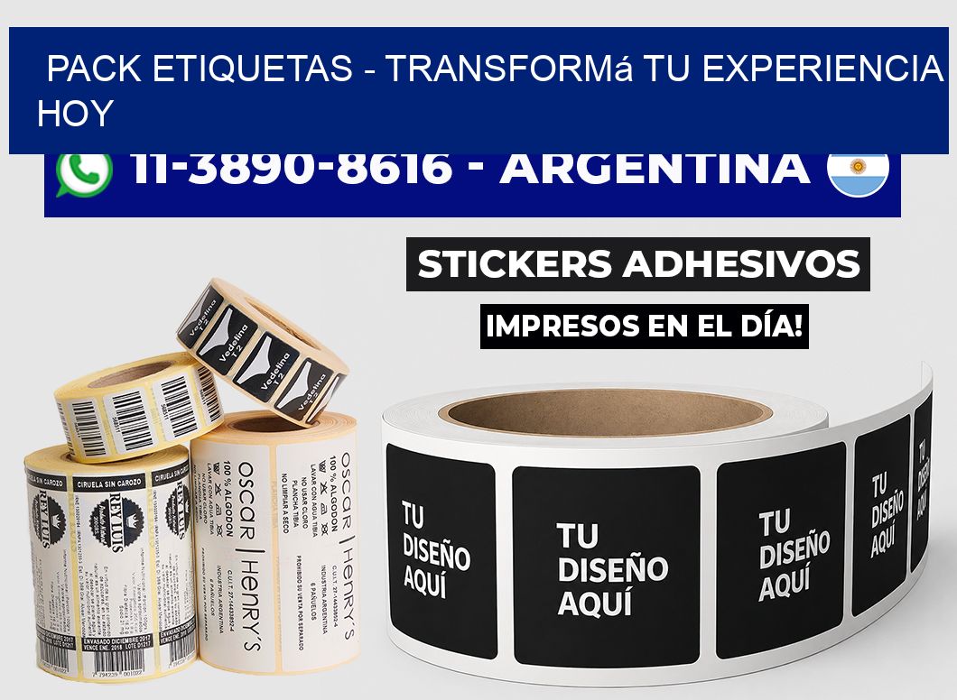 pack etiquetas - Transformá tu experiencia hoy