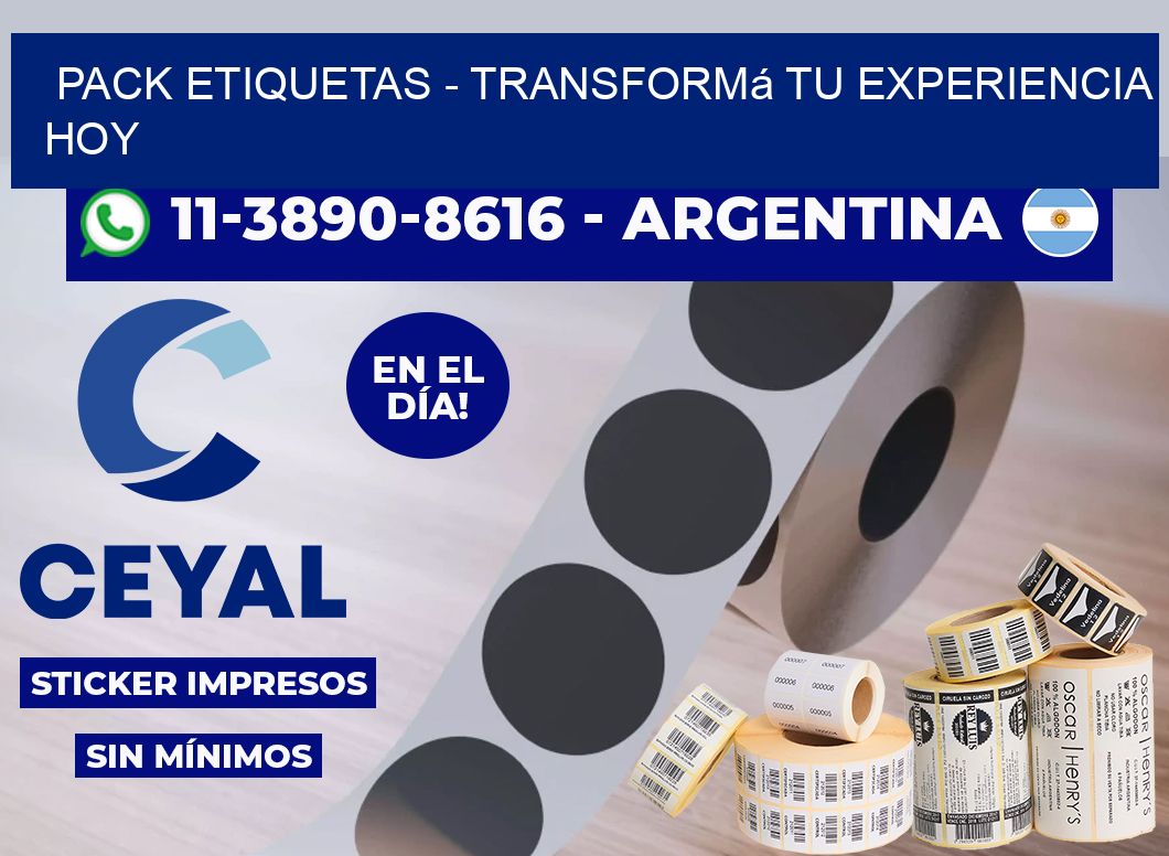 pack etiquetas - Transformá tu experiencia hoy