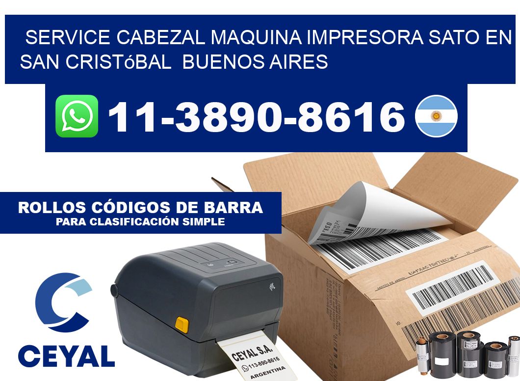 service cabezal Maquina impresora Sato en San Cristóbal Buenos Aires