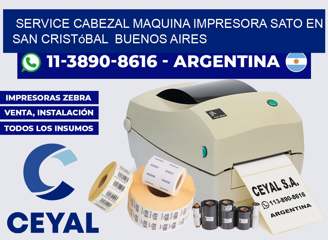 service cabezal Maquina impresora Sato en San Cristóbal  Buenos Aires