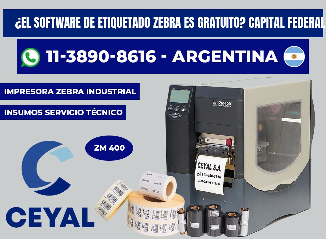 ¿El software de etiquetado Zebra es gratuito? Capital Federal