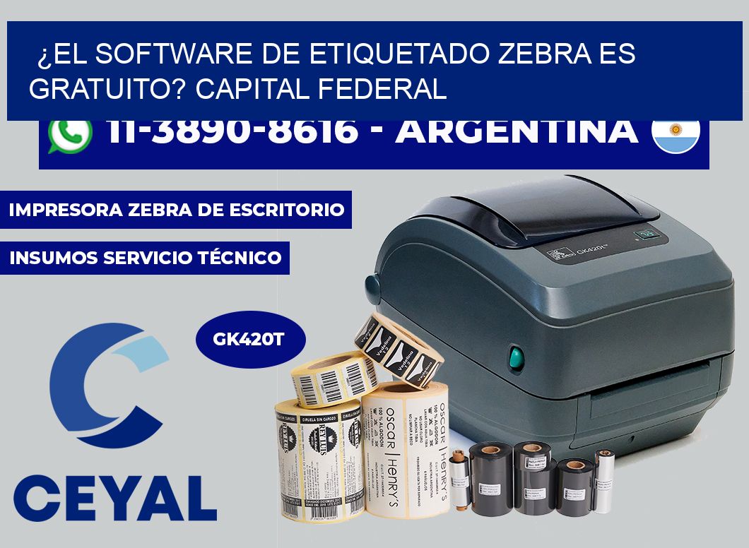 ¿El software de etiquetado Zebra es gratuito? Capital Federal