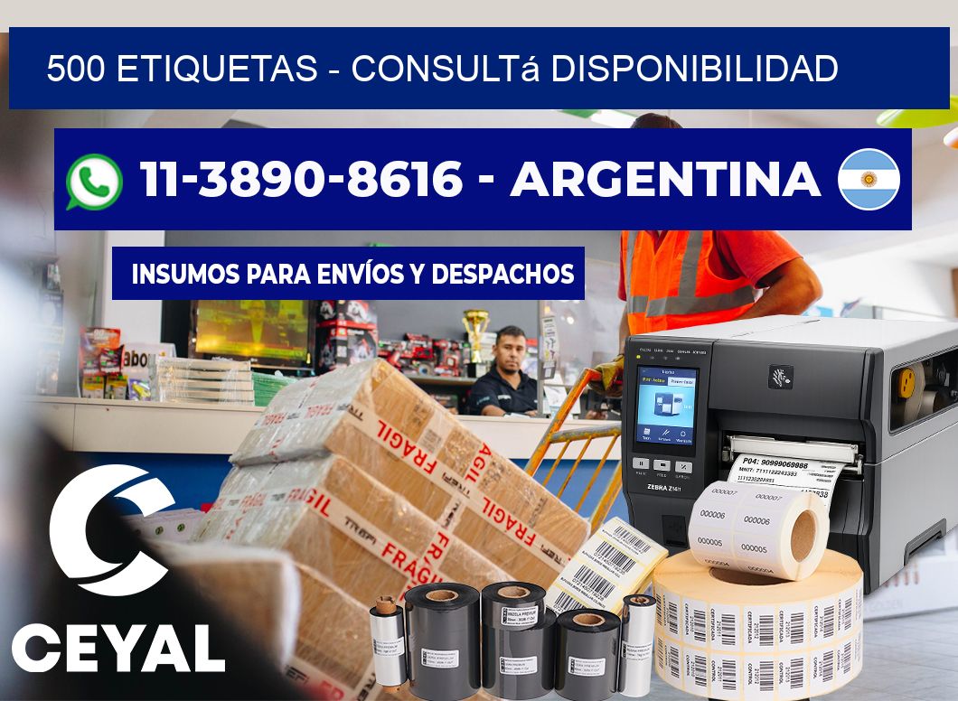 500 ETIQUETAS - Consultá disponibilidad