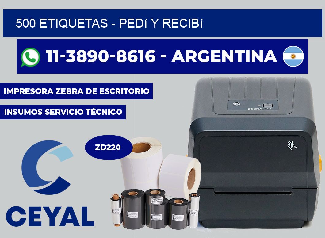 500 ETIQUETAS - Pedí y recibí