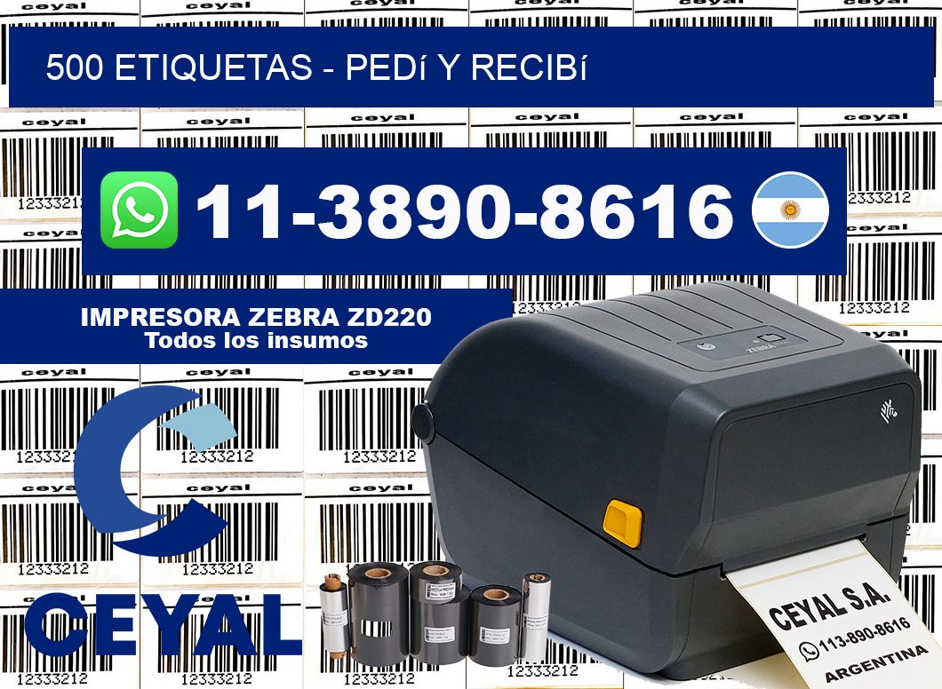 500 ETIQUETAS - Pedí y recibí