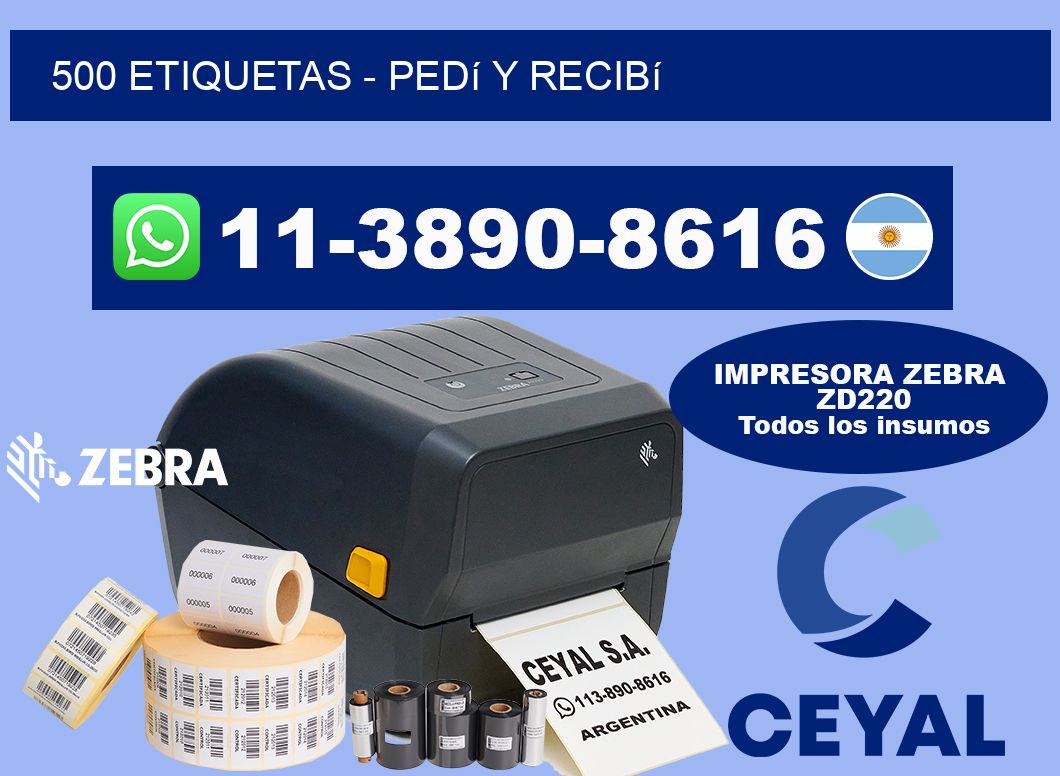 500 ETIQUETAS - Pedí y recibí