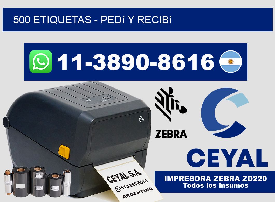 500 ETIQUETAS – Pedí y recibí