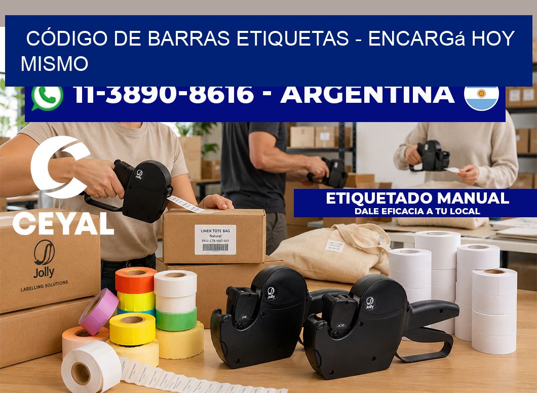 CÓDIGO DE BARRAS ETIQUETAS - Encargá hoy mismo