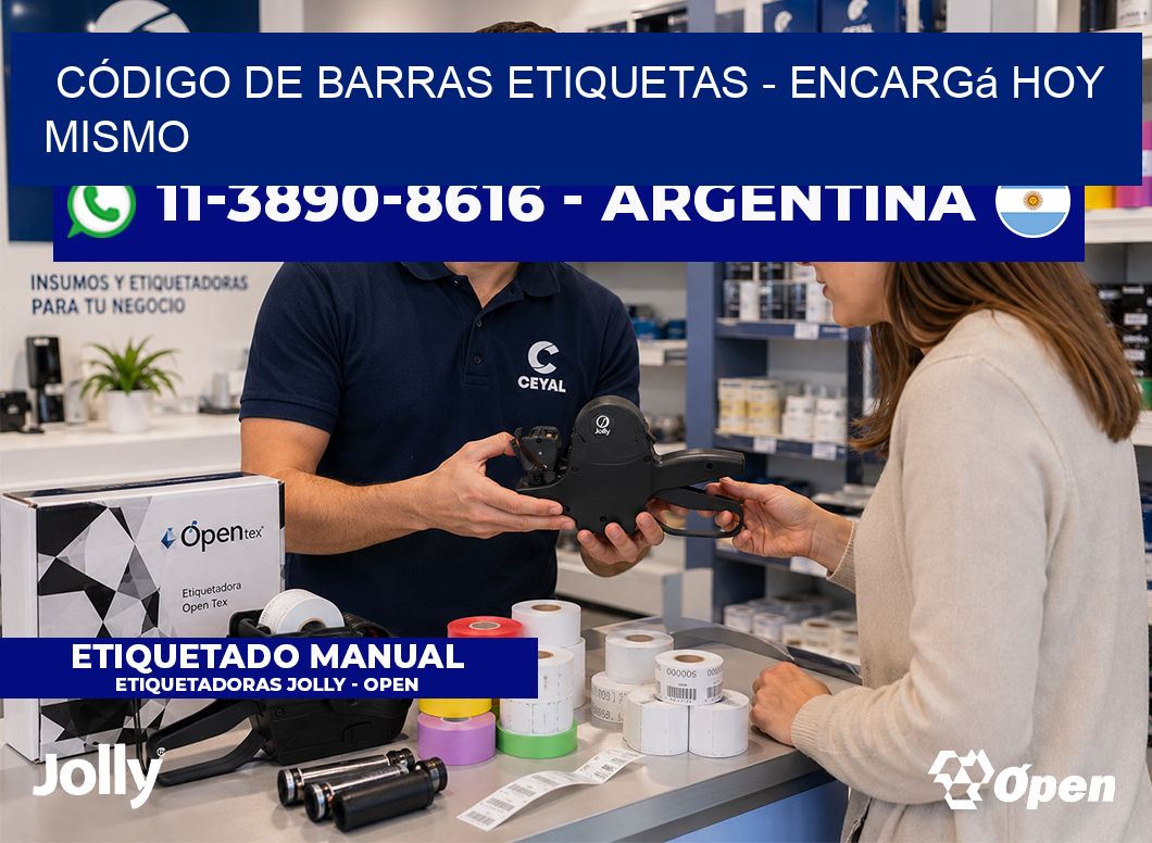 CÓDIGO DE BARRAS ETIQUETAS - Encargá hoy mismo
