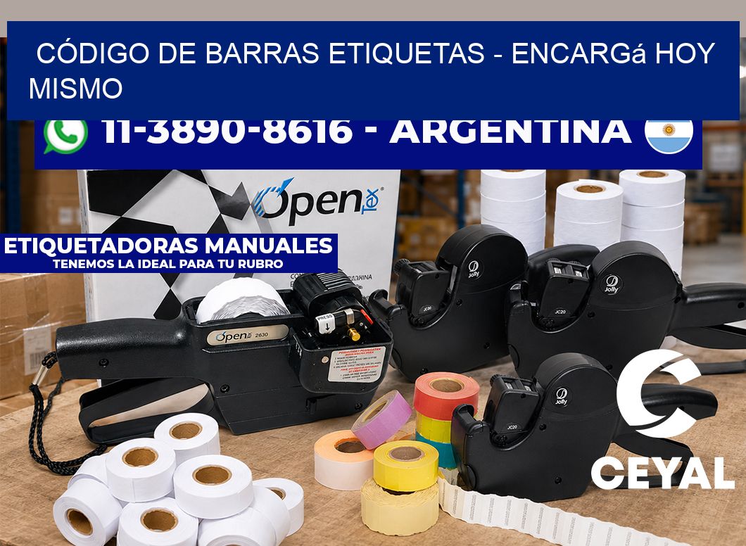 CÓDIGO DE BARRAS ETIQUETAS - Encargá hoy mismo
