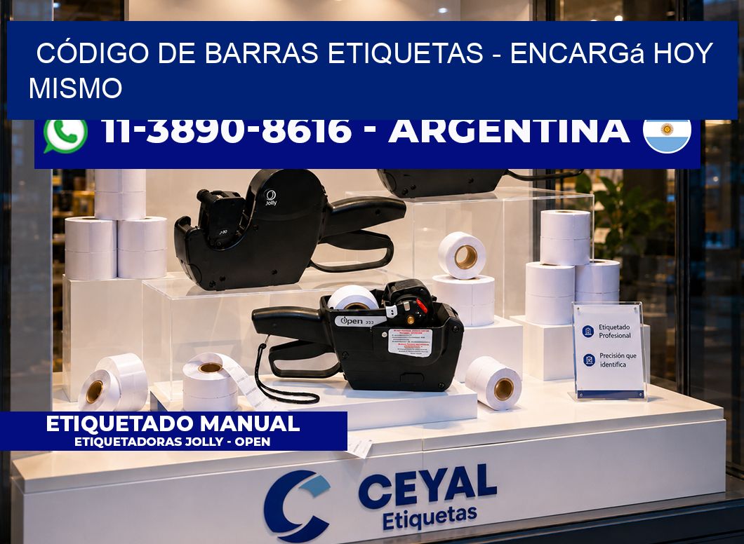 CÓDIGO DE BARRAS ETIQUETAS – Encargá hoy mismo
