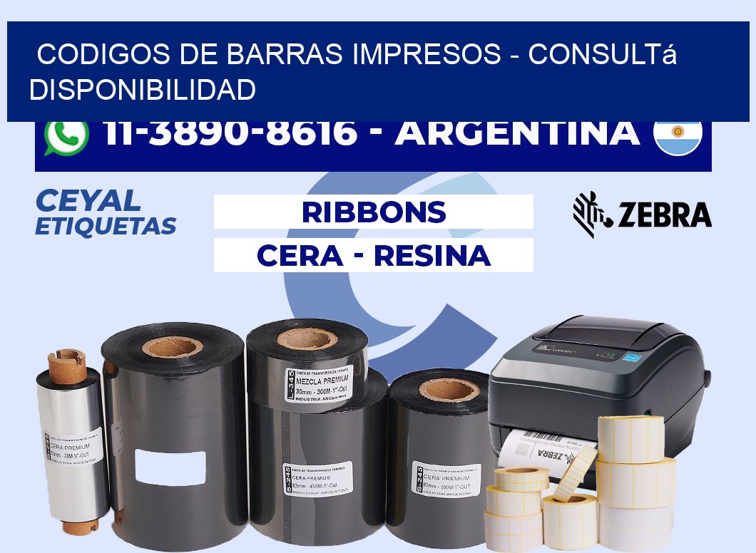 CODIGOS DE BARRAS IMPRESOS - Consultá disponibilidad