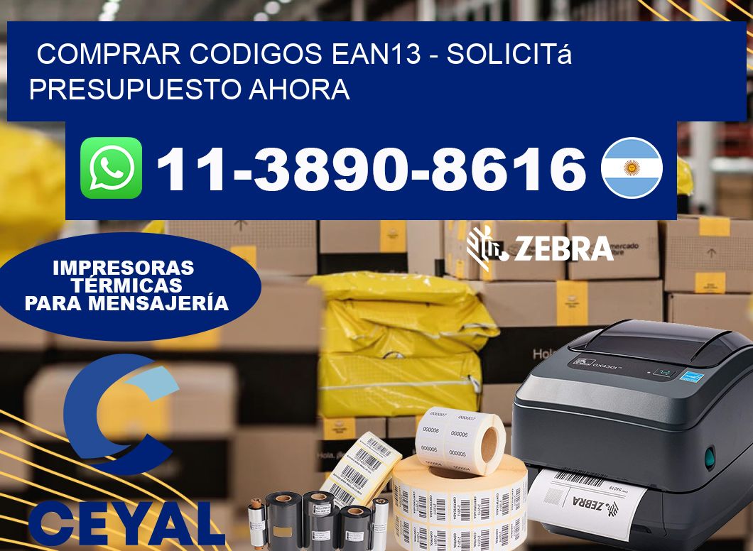 COMPRAR CODIGOS EAN13 - Solicitá presupuesto ahora