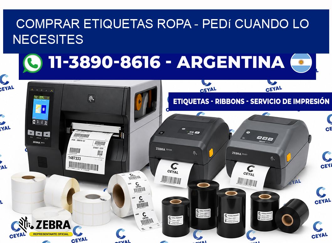 COMPRAR ETIQUETAS ROPA - Pedí cuando lo necesites