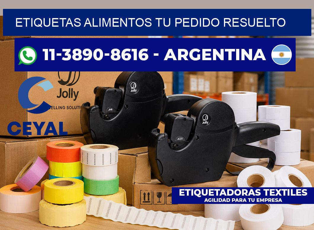 ETIQUETAS ALIMENTOS Tu pedido resuelto