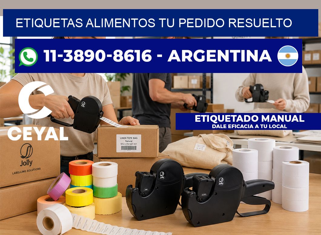 ETIQUETAS ALIMENTOS Tu pedido resuelto