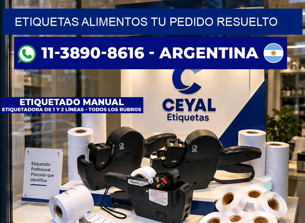ETIQUETAS ALIMENTOS Tu pedido resuelto