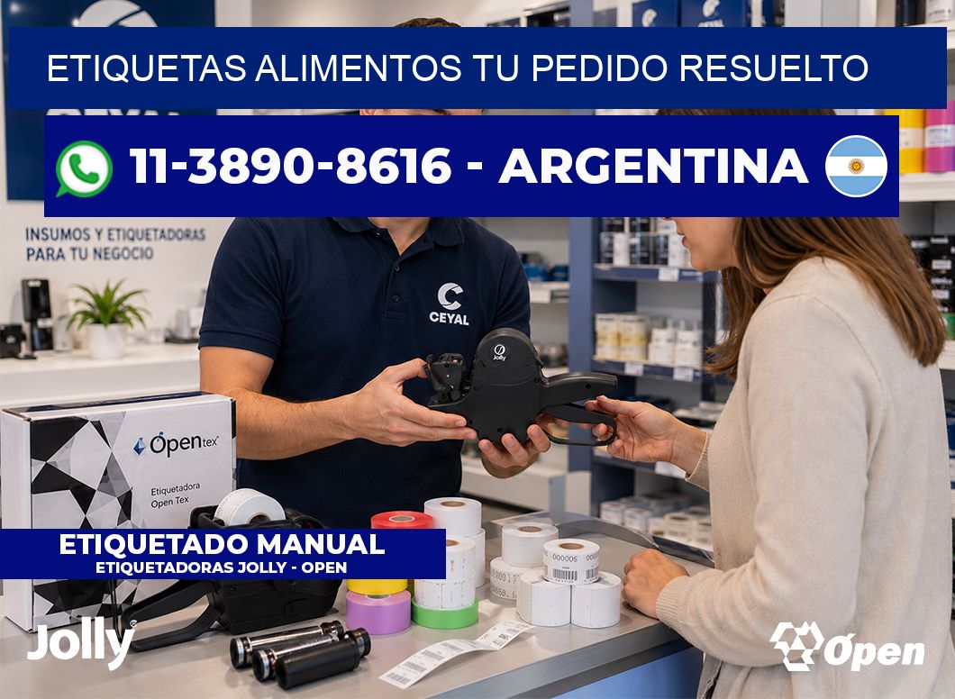 ETIQUETAS ALIMENTOS Tu pedido resuelto