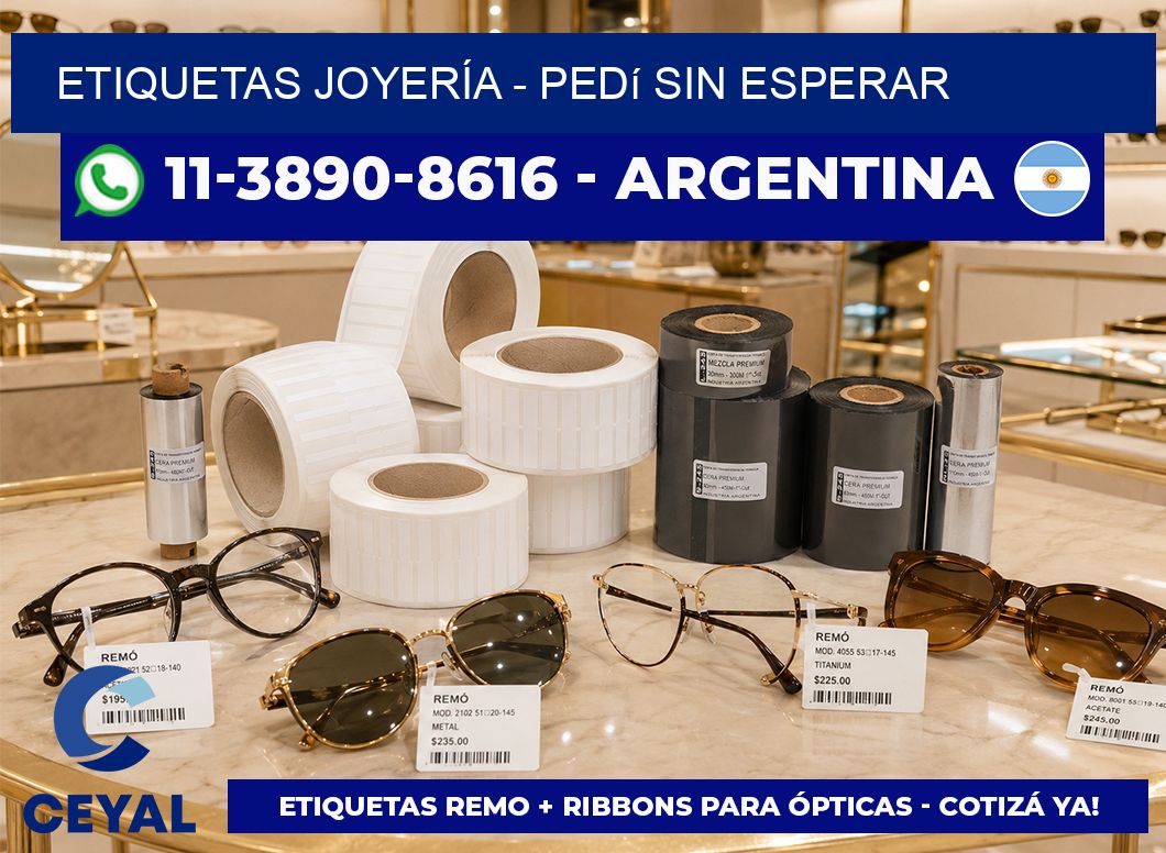 ETIQUETAS JOYERÍA - Pedí sin esperar