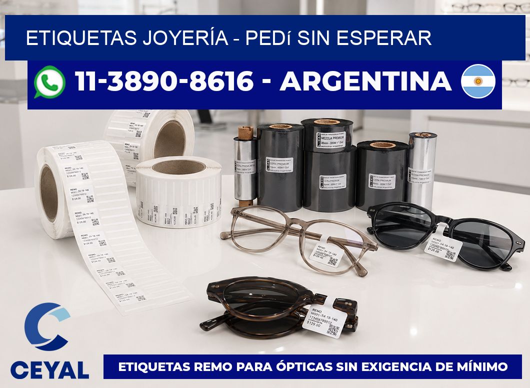 ETIQUETAS JOYERÍA - Pedí sin esperar