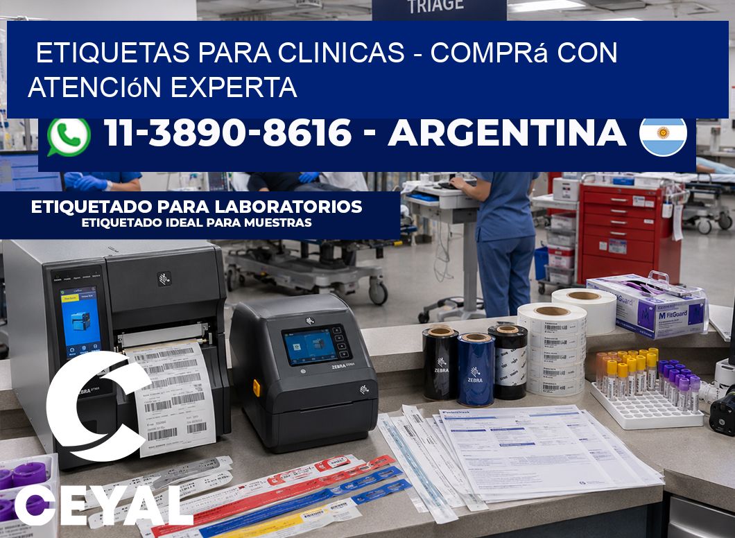 ETIQUETAS PARA CLINICAS - Comprá con atención experta