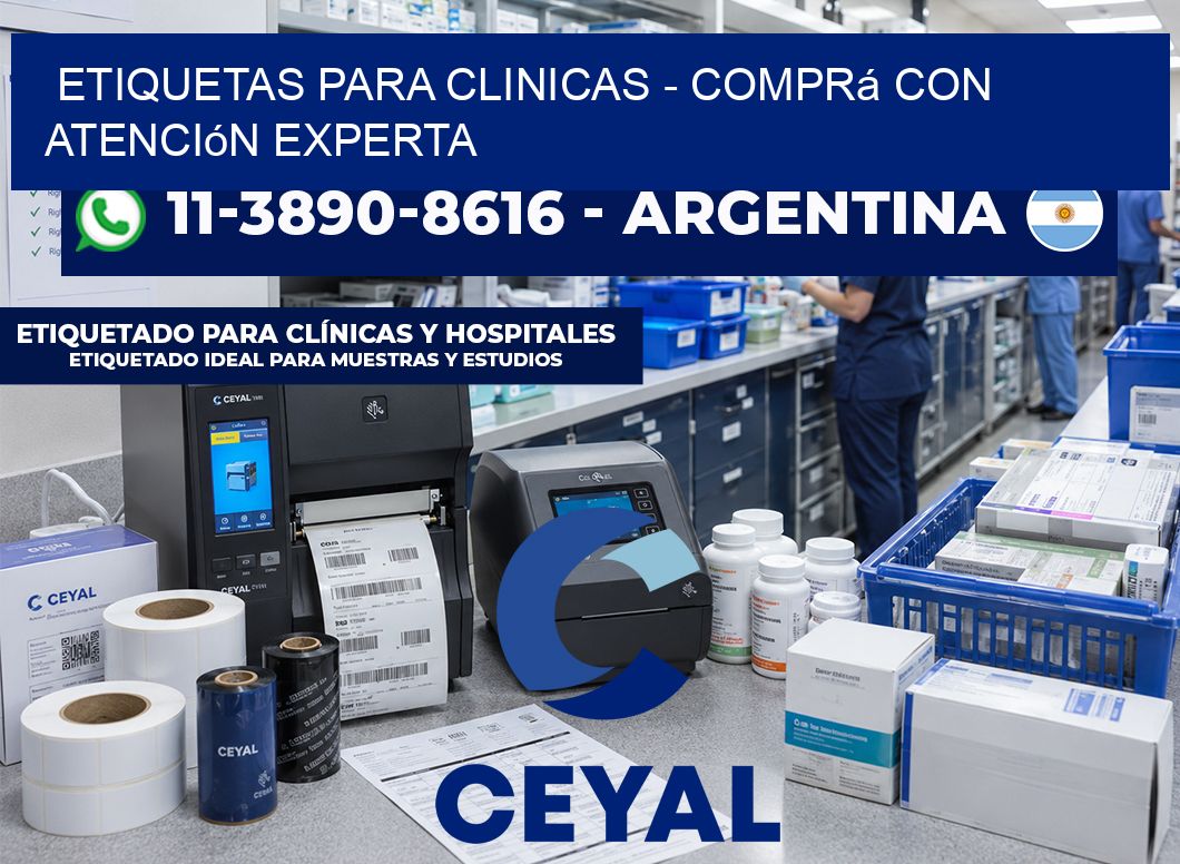 ETIQUETAS PARA CLINICAS – Comprá con atención experta
