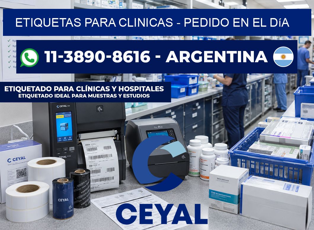ETIQUETAS PARA CLINICAS - Pedido en el día