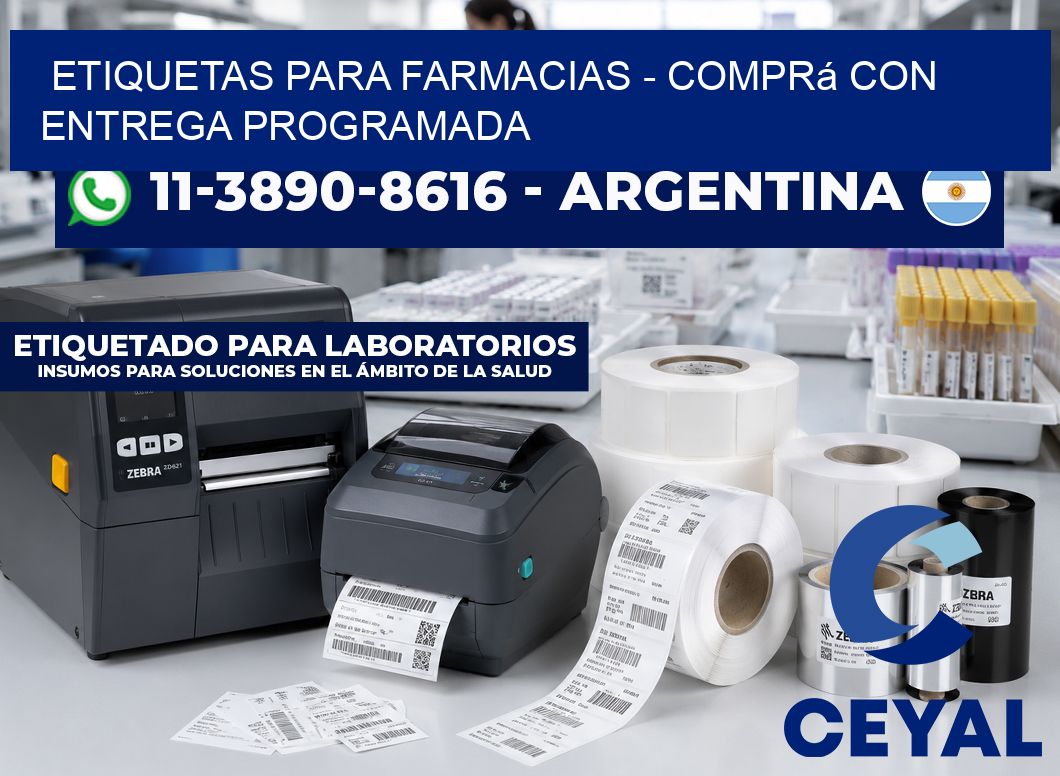 ETIQUETAS PARA FARMACIAS - Comprá con entrega programada