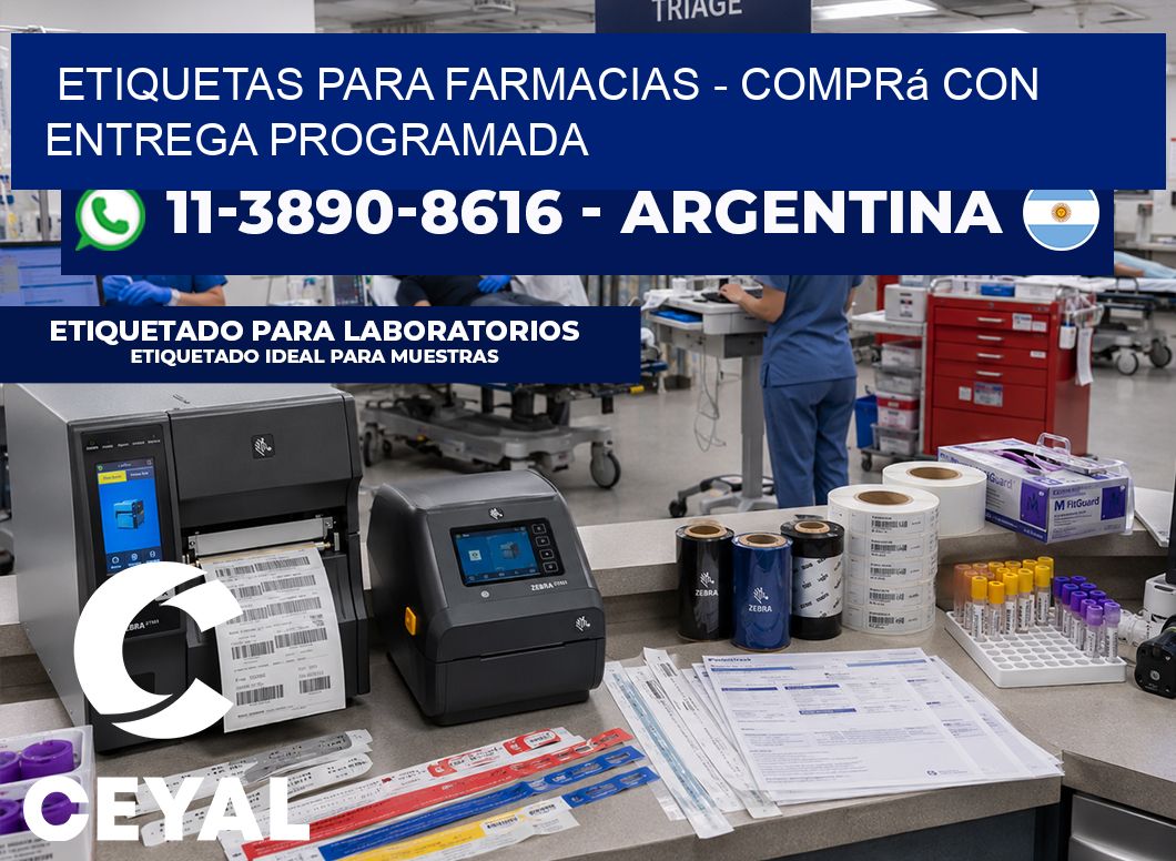 ETIQUETAS PARA FARMACIAS - Comprá con entrega programada