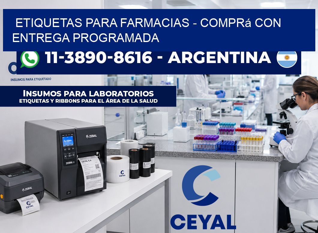 ETIQUETAS PARA FARMACIAS – Comprá con entrega programada