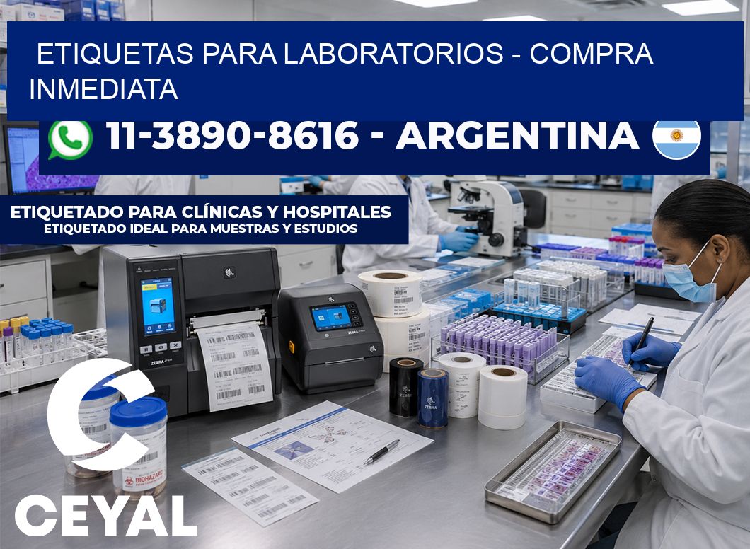 ETIQUETAS PARA LABORATORIOS - Compra inmediata